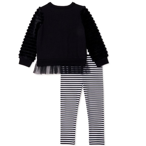 Toddler Girls Forever Me "TRICK or TREAT" Halloween Shirt Leggings Set 2T 4T NWT - Picture 2 of 3